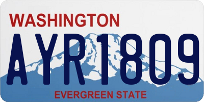 WA license plate AYR1809