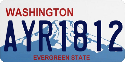 WA license plate AYR1812
