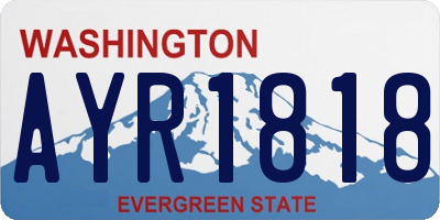 WA license plate AYR1818