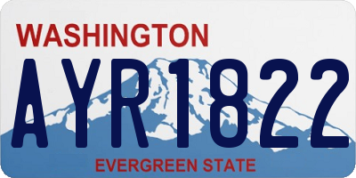 WA license plate AYR1822