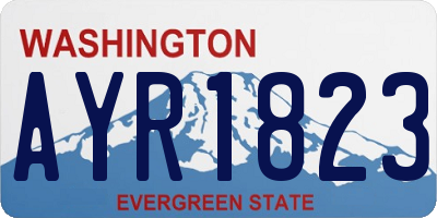 WA license plate AYR1823