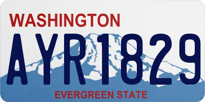 WA license plate AYR1829