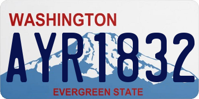 WA license plate AYR1832
