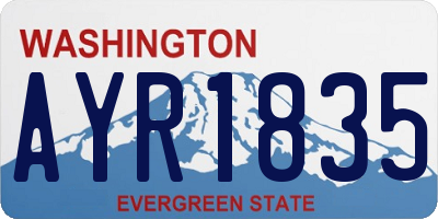 WA license plate AYR1835