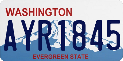WA license plate AYR1845