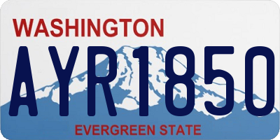 WA license plate AYR1850