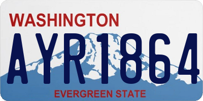WA license plate AYR1864