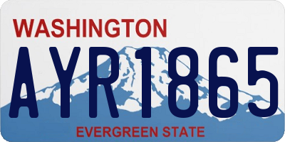 WA license plate AYR1865