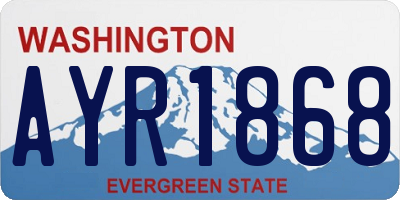 WA license plate AYR1868