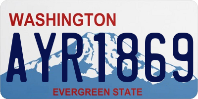 WA license plate AYR1869
