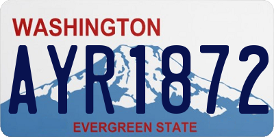 WA license plate AYR1872