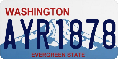 WA license plate AYR1878