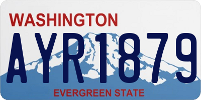 WA license plate AYR1879