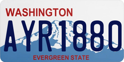 WA license plate AYR1880