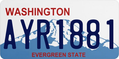 WA license plate AYR1881