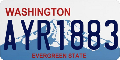 WA license plate AYR1883