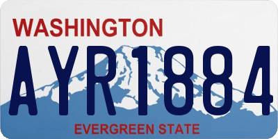 WA license plate AYR1884