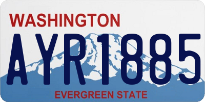 WA license plate AYR1885