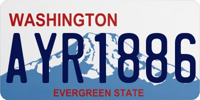 WA license plate AYR1886