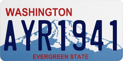WA license plate AYR1941