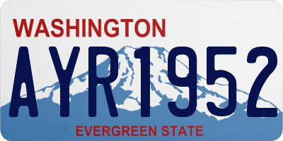 WA license plate AYR1952