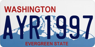 WA license plate AYR1997