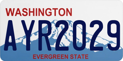 WA license plate AYR2029