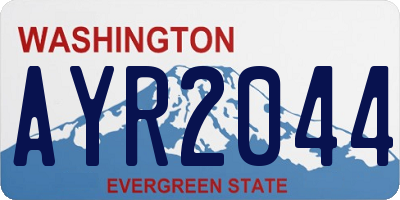 WA license plate AYR2044