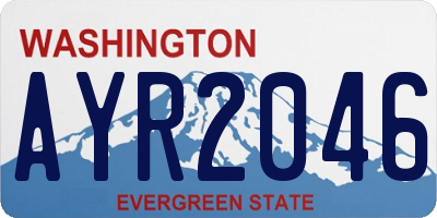 WA license plate AYR2046