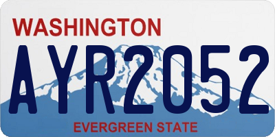 WA license plate AYR2052