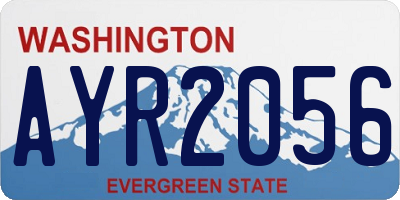 WA license plate AYR2056