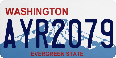 WA license plate AYR2079
