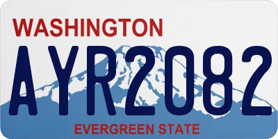 WA license plate AYR2082