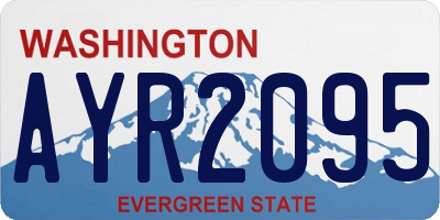 WA license plate AYR2095