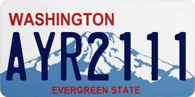 WA license plate AYR2111