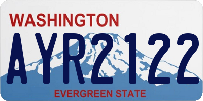 WA license plate AYR2122