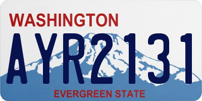 WA license plate AYR2131
