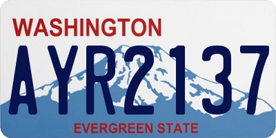 WA license plate AYR2137