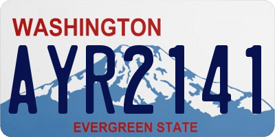 WA license plate AYR2141