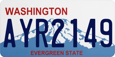 WA license plate AYR2149
