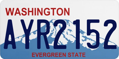 WA license plate AYR2152
