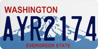 WA license plate AYR2174
