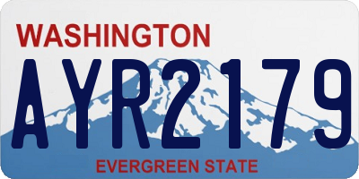 WA license plate AYR2179