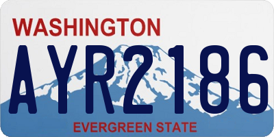 WA license plate AYR2186