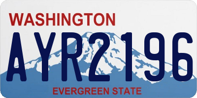 WA license plate AYR2196
