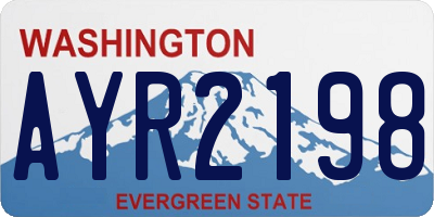 WA license plate AYR2198
