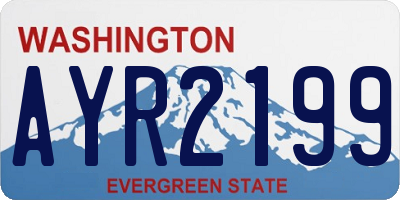WA license plate AYR2199