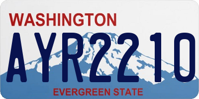 WA license plate AYR2210