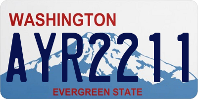 WA license plate AYR2211