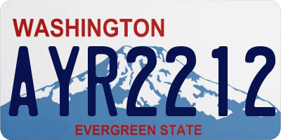 WA license plate AYR2212